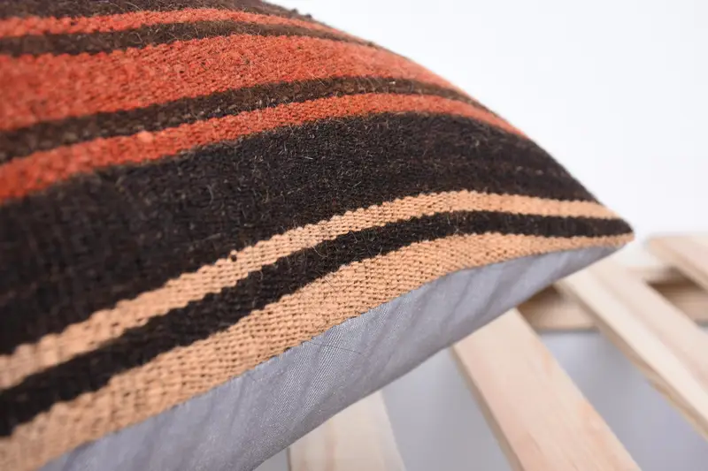 Cushion, Home Decor Pillow, Bright Cushion Case, Throw Kilim Pillow, Nomadic Pillow Case, 20x20 Brown Pillow Case, Boho Pillow Sham Cover - 7