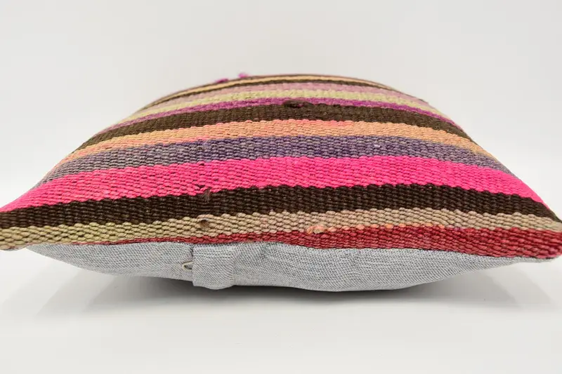 Armchair Cushion, 12x12 Purple Cushion Case, Throw Kilim Pillow, Gift Pillow, Kilim Pillow Cover, Colorful Pillow Cover, Cushion Case - 5