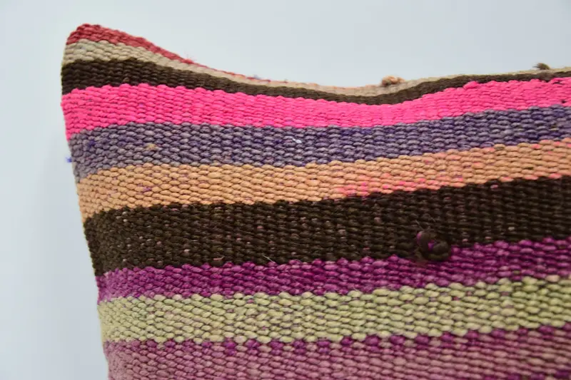 Armchair Cushion, 12x12 Purple Cushion Case, Throw Kilim Pillow, Gift Pillow, Kilim Pillow Cover, Colorful Pillow Cover, Cushion Case - 2