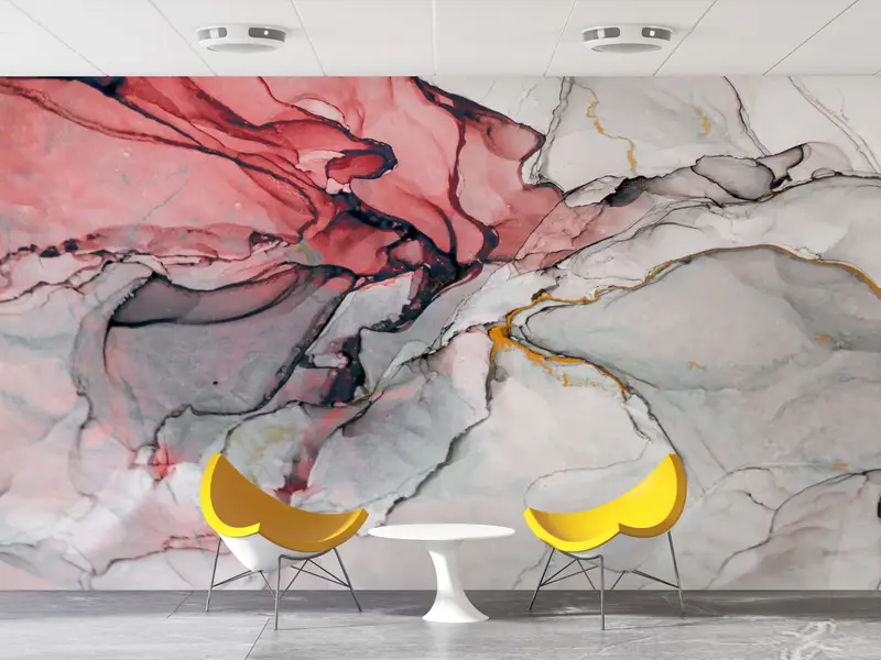 Paper Wall Art, Modern Wall Paper, Alcohol Ink Wall Mural, , Abstract Wall Mural, Custom Wall Paper, ContemporaryMarble Mural, - 7
