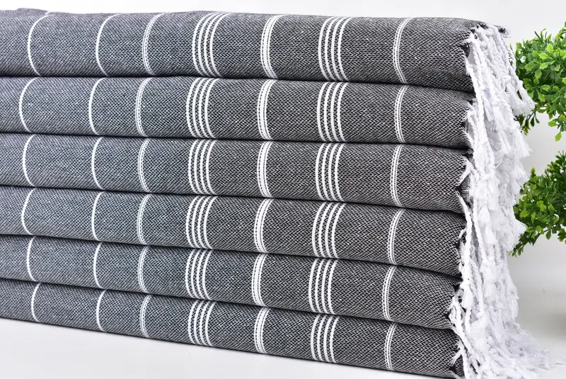 Wedding Favors, Bachelor Party Favors, Bridesmaid Gifts, Boyfriend Gift, Monogrammed Hand Towel, 38x18 Cotton Striped Towel, Spa Towel, Gift For Him - 3