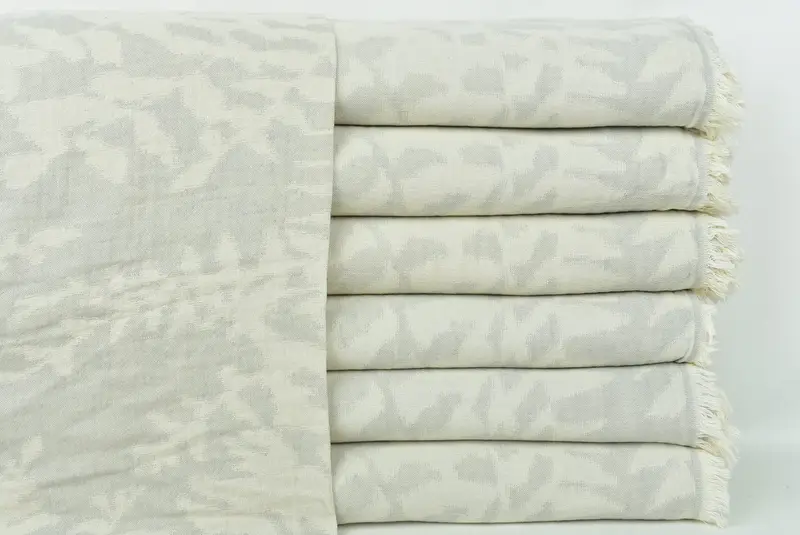 Turkish Bedcover, Turkish Blanket, Beach Wedding Favor, Bridesmaid Gifts, Throw Blankets, Woven Throw Blanket, 94x86 Cotton Floral Design Towel - 1