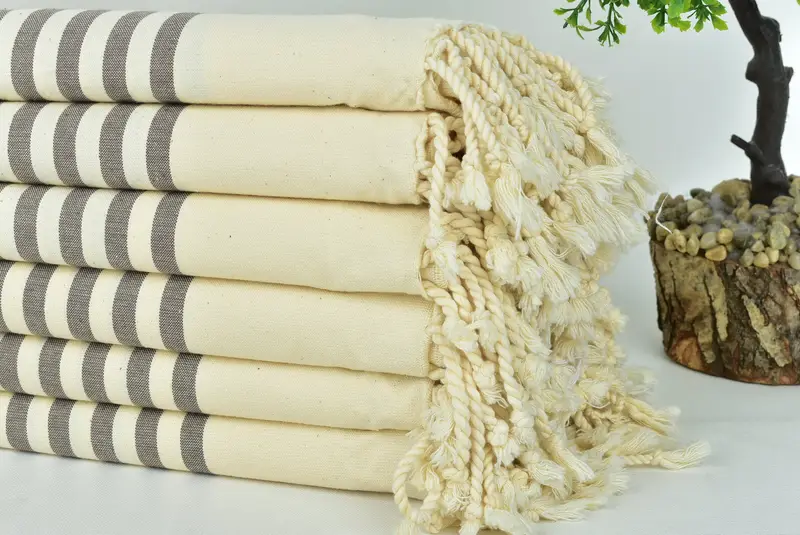 İnce havlu, 80x40 pamuklu çizgili havlu, sevgililer günü hediyesi, monogram havlu, düğün hediyesi, spa için Türk banyo havlu, özel düğün hediyesi - 3