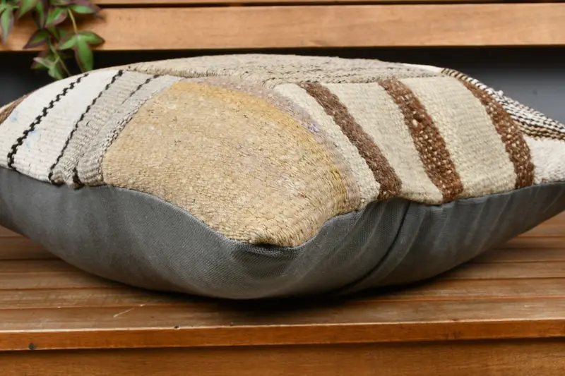 20x20 White Cushion Case, Ethnic Pillow Cover Cushion Cover, Throw Kilim Pillow, Home Decor Pillow, Cushion Case, Muted Pillow, Turkish Pillow - 3