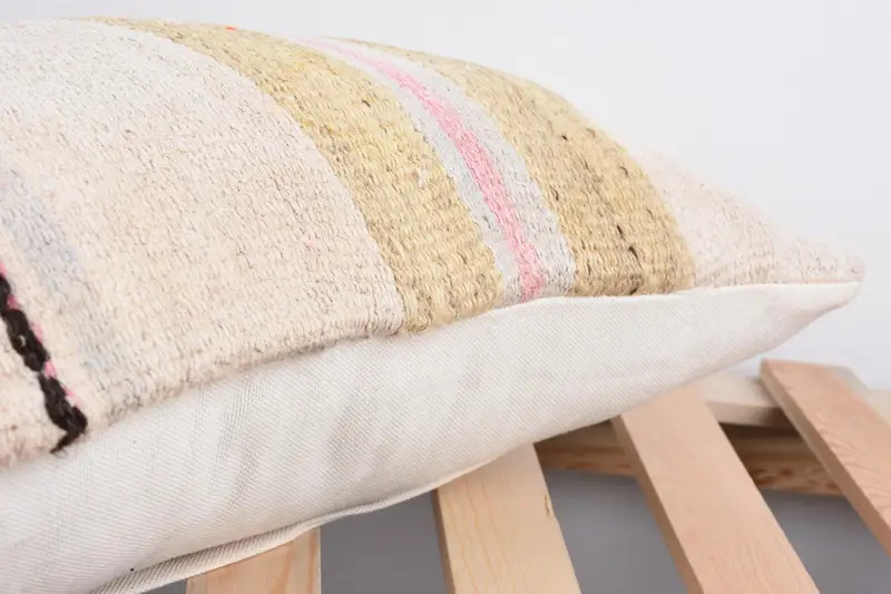 Pillow for Couch, Meditation Pillow, Vintage Pillow, 12x24 Beige Pillow Cover, Cushion, Interior Designer Pillow - 7