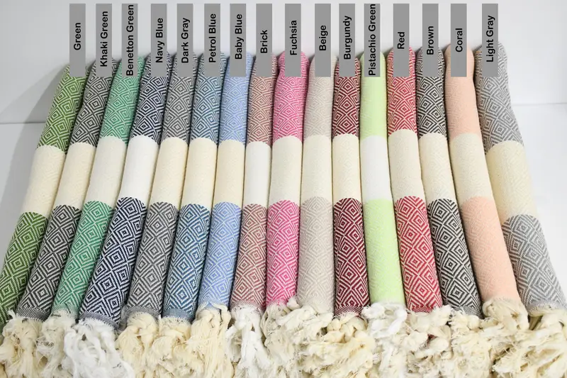 36x20 Cotton Diamond Towel, Bridal Shower Favors, Bridesmaid Gifts, Turkish Hand Towel, Best Friend Gift, Monogram Hand Towel, Christmas Hand Towel - 3
