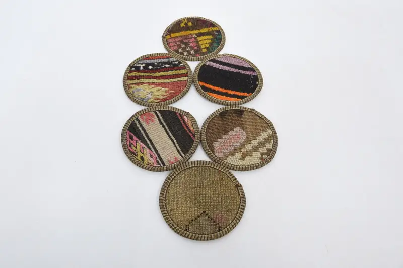 Bohemian Round Coaster, Brown and Bronze Coaster