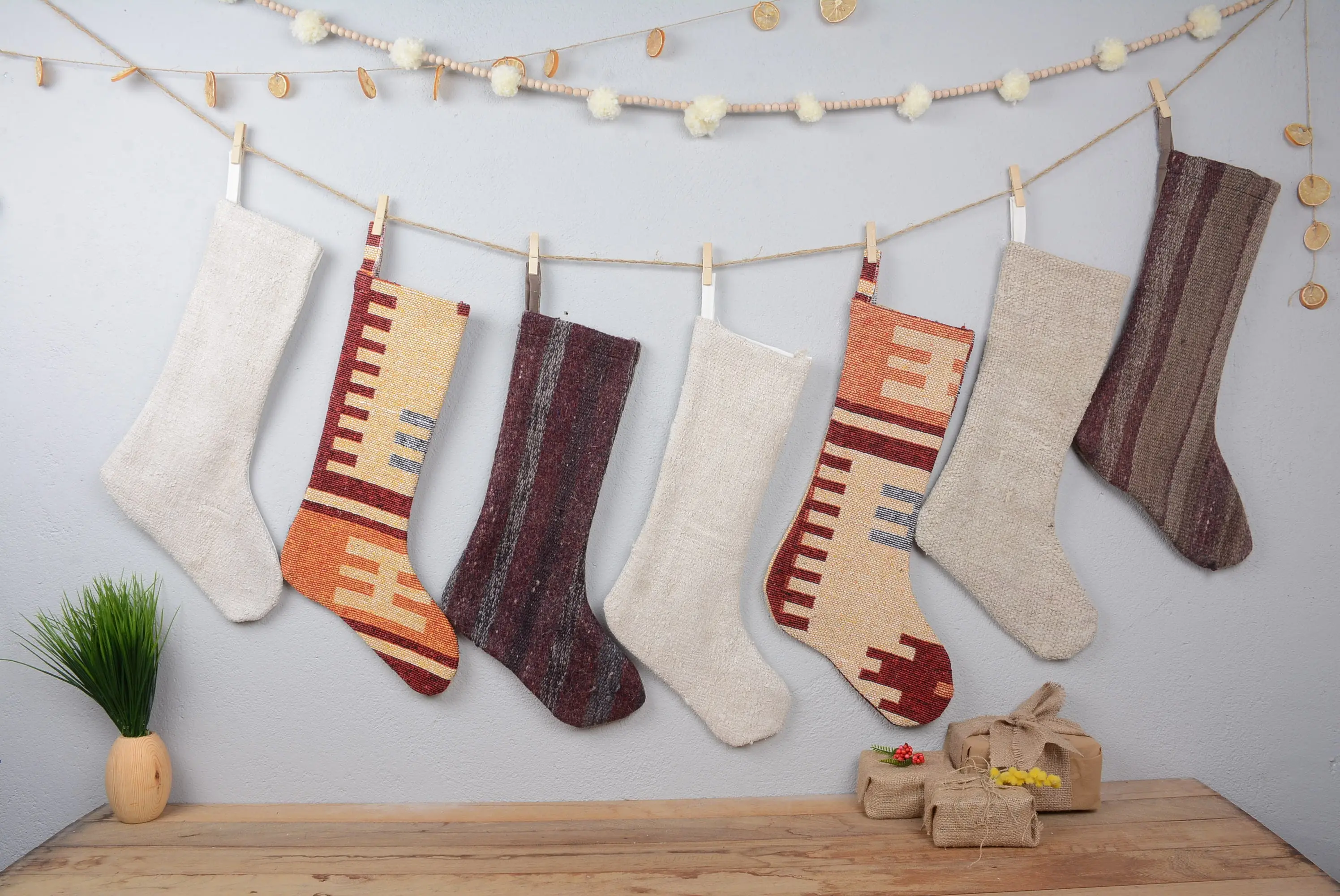 Weihnachtsornament-Muster, 20,3 cm breiter Weihnachtsstrumpf - 1