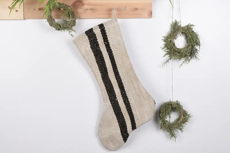 Festive Christmas Ornaments Pattern, 19-Inch Wide Christmas Stocking