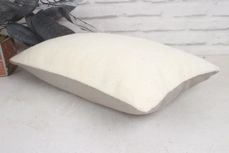 Gift Pillow, 12x20 White Pillow Sham, Antique Pillows, Pillow Cover, Anatolian Cushion Cover, Ethnical Kilim Rug Pillow, Vintage Throw Pillow Cover - 6