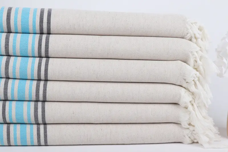 70x40 Linen Striped Towel, Monogram Beach Towel, Gift Boxes Towel, Custom Wedding Gifts, Personalized Bridesmaid Gift, Best Wedding Gift - 3