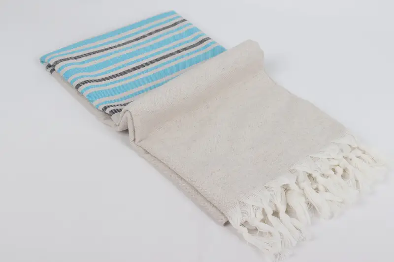 70x40 Linen Striped Towel, Monogram Beach Towel, Gift Boxes Towel, Custom Wedding Gifts, Personalized Bridesmaid Gift, Best Wedding Gift - 6