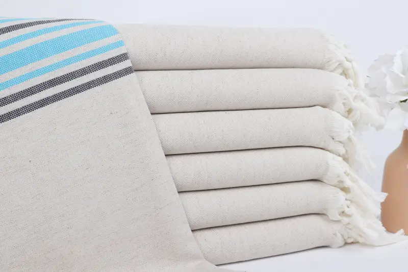 70x40 Linen Striped Towel, Monogram Beach Towel, Gift Boxes Towel, Custom Wedding Gifts, Personalized Bridesmaid Gift, Best Wedding Gift - 1