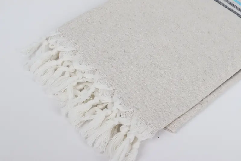 70x40 Linen Striped Towel, Monogram Beach Towel, Gift Boxes Towel, Custom Wedding Gifts, Personalized Bridesmaid Gift, Best Wedding Gift - 7