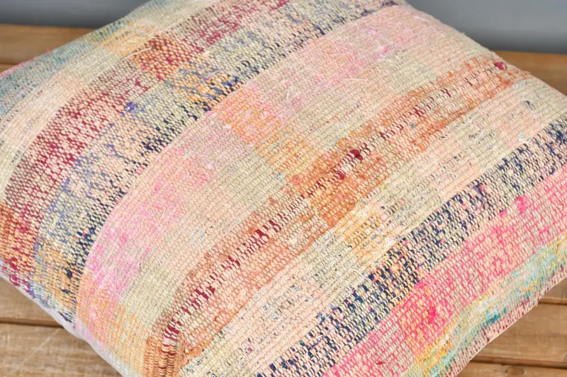 Home Decor Pillow, Kilim Cushion Sham, 20x20 Rainbow Pillow Sham, Throw Kilim Pillow, Handmade Rug Seat Pillow Case, Cushion, Wholesale Pillow Case - 3