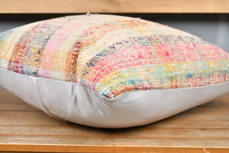 Home Decor Pillow, Kilim Cushion Sham, 20x20 Rainbow Pillow Sham, Throw Kilim Pillow, Handmade Rug Seat Pillow Case, Cushion, Wholesale Pillow Case - 4