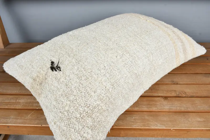 Gift Pillow, Turkish Pillow, 16x24 Beige Cushion Case, Pillow for Sofa, Custom Cushion, Sustainable Pillow Cover, Ottoman Cushion Case, Pillow Sham - 2