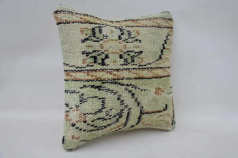 Home Decor Pillow, Decorative Pillow Cover, 12x12 Beige Pillow, Boho Pillow Sham Cover, Cushion Case, Vintage Pillow - 2