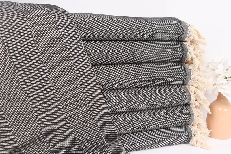 Monogram Blanket, Best Friend Gift, Personalized Blanket, 84x68 Cotton Zig zag Towel, Custom Wedding Gifts, Wedding Gift Customized Blanket - 1
