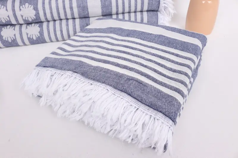 Bridesmaid Gifts, Organic Beach Blanket, Birthday Gift, Custom Wedding Gifts, Woven Blanket, Extra Large Tablecloth, 84x60 Cotton Patterned Towel - 5