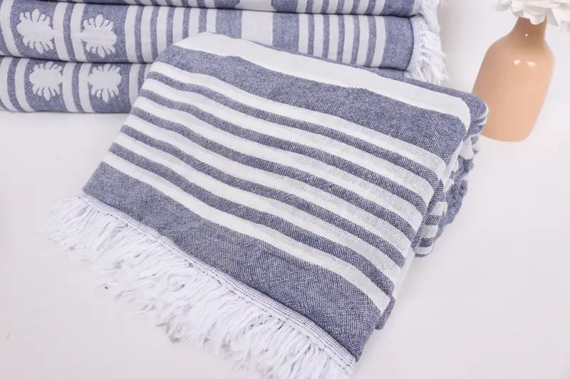 Bridesmaid Gifts, Organic Beach Blanket, Birthday Gift, Custom Wedding Gifts, Woven Blanket, Extra Large Tablecloth, 84x60 Cotton Patterned Towel - 4