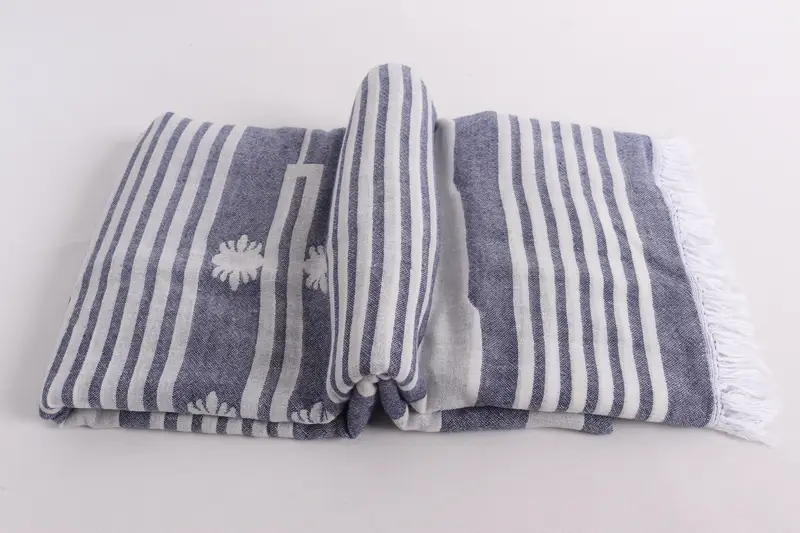 Bridesmaid Gifts, Organic Beach Blanket, Birthday Gift, Custom Wedding Gifts, Woven Blanket, Extra Large Tablecloth, 84x60 Cotton Patterned Towel - 6