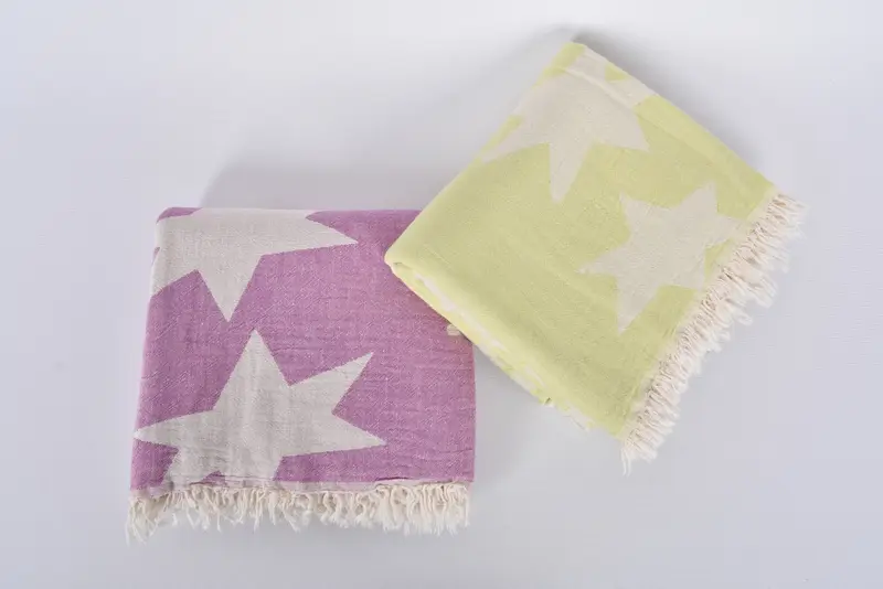 Bachelorette Party Decorations, Monogrammed Turkish Towel, Organic Turkish towel, Gift For Mom, 68x36 Cotton Star Design Towel, Beach Towel Gift - 6