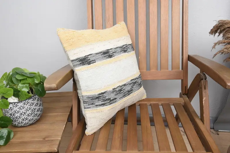 Interior Designer Pillow, 16x16 White Pillow Cover, Authentic Pillow Cover, Cushion, Antique Pillows, Vintage Kilim Throw Pillow - 2