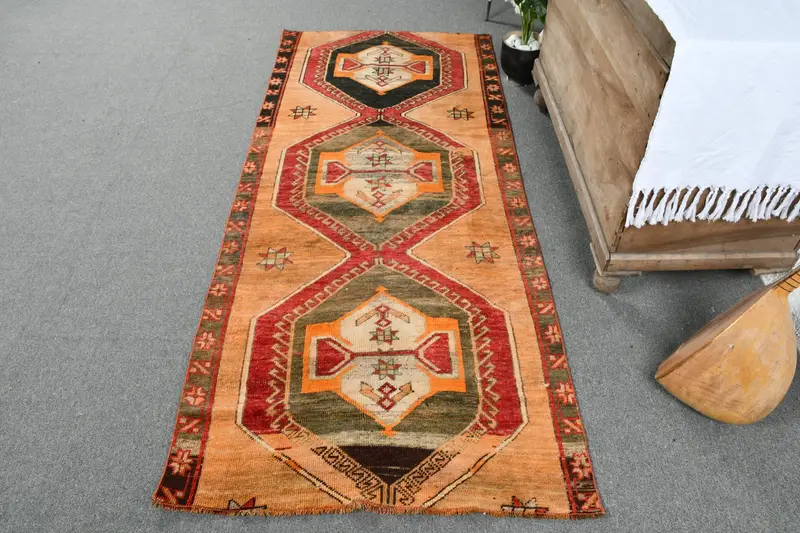 Alfombra Camuflaje Naranja, 3x7,1ft Decoración Vibrante