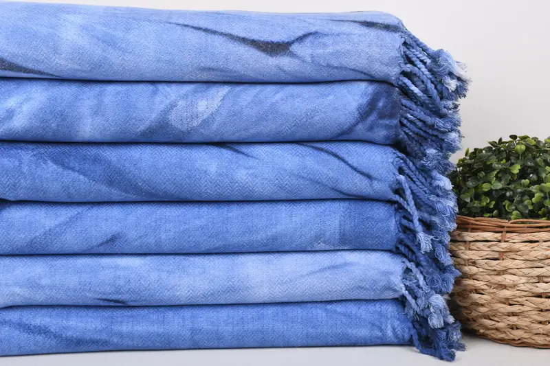 Absorbent Turkish towel, Bridesmaid Gift, House Warming Gift, 68x38 Cotton Tie Dye Towel, Beach towel, Traditional Turkish peshtemal for hammam - 3