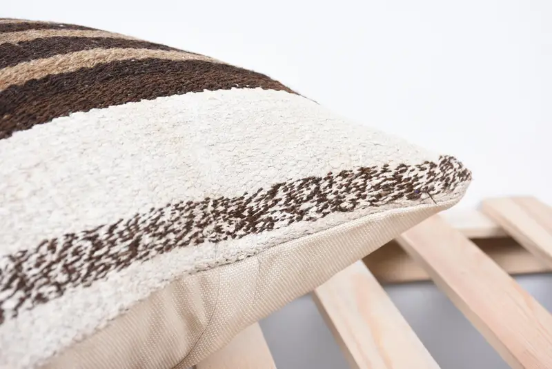 Turkish Kilim Pillow, 16x16 White Cushion Case, Ikat Cushion Cover, Bed Cushion Case, Home Decor Pillow, Antique Pillows, Cushion Cover - 7