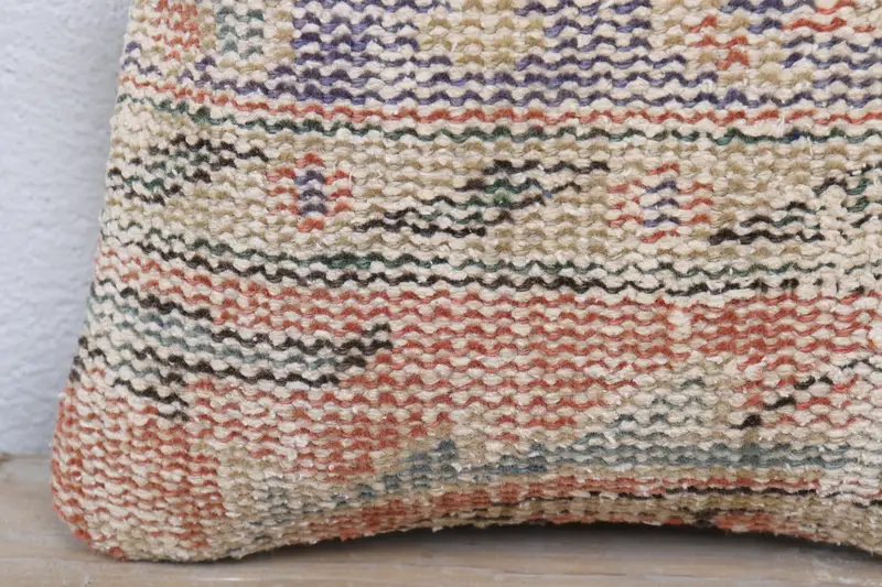Cozy Throw Cushion, Pillow for Couch, Vintage Kilim Pillow Cushion, Kilim Cushion Sham, 12x12 Orange Pillow Sham, Pillow Sham, Kilim Pillow Cover - 3