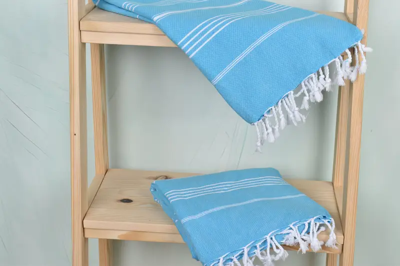 Best lightweight Turkish towel for travel USA, Sand-free towel, 70x40 Cotton Striped Towel, Sand-resistant towel, Wedding For Favor, Wedding Gift - 5