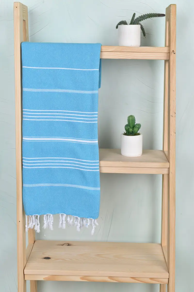 Best lightweight Turkish towel for travel USA, Sand-free towel, 70x40 Cotton Striped Towel, Sand-resistant towel, Wedding For Favor, Wedding Gift - 8