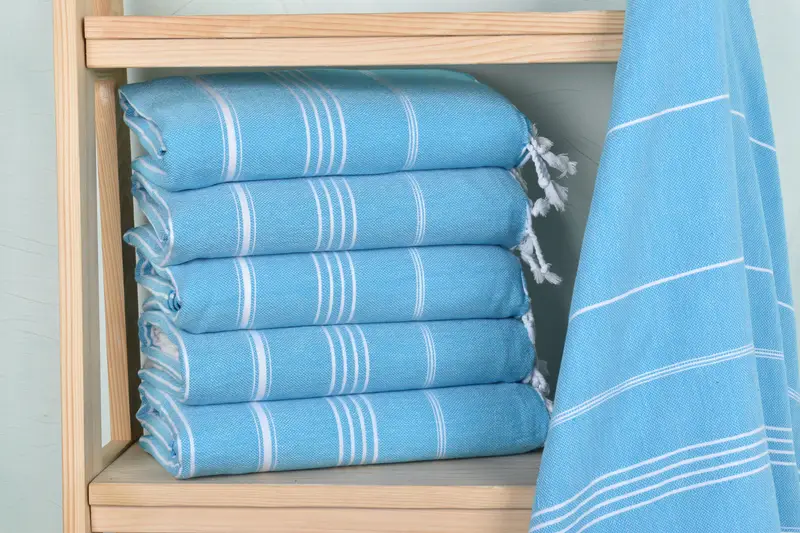 Best lightweight Turkish towel for travel USA, Sand-free towel, 70x40 Cotton Striped Towel, Sand-resistant towel, Wedding For Favor, Wedding Gift - 2