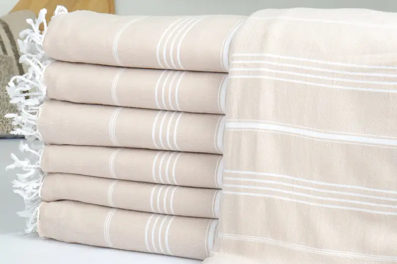 Woven Blanket, 96x80 Cotton Striped Towel, Personalized Gift, Turkish Blanket Throw, Housewarming Gift, Custom Shower Curtain, Custom Wedding Gifts - 2