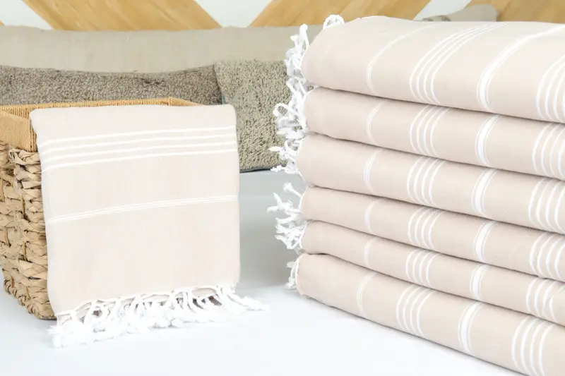 Woven Blanket, 96x80 Cotton Striped Towel, Personalized Gift, Turkish Blanket Throw, Housewarming Gift, Custom Shower Curtain, Custom Wedding Gifts - 4
