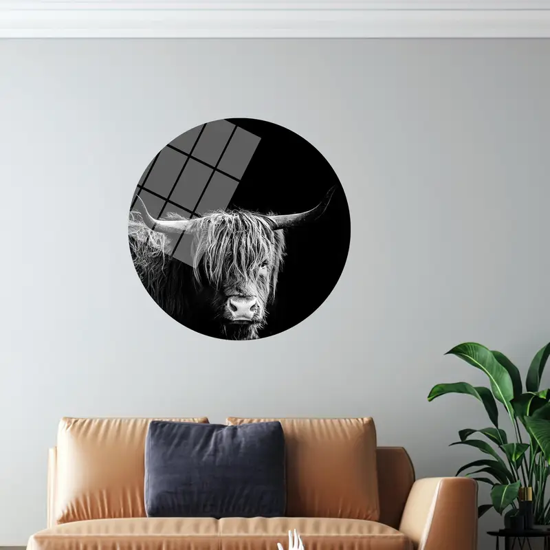 Majestic Highland Cow Canvas Print: Wild Nature Art