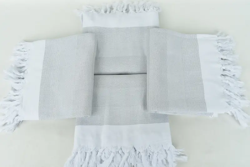 Embroidered Turkish Towel, Engagement Gift, 70x40 Cotton Striped Towel, Best Friend Gift, Quick-Dry Beach Towel, Summer Gift Ideas, Soft towel - 6