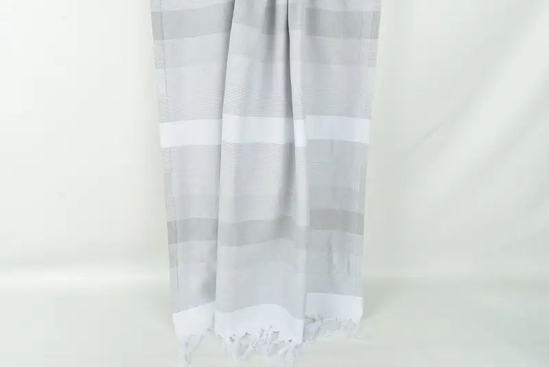 Embroidered Turkish Towel, Engagement Gift, 70x40 Cotton Striped Towel, Best Friend Gift, Quick-Dry Beach Towel, Summer Gift Ideas, Soft towel - 8