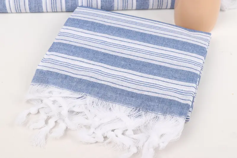 Travel Towel, 70x40 Cotton Striped Towel, Family Gift Basket, Gifts For Him, Organic Turkish towel, Personalized Beach Towel, Christmas Favors - 5