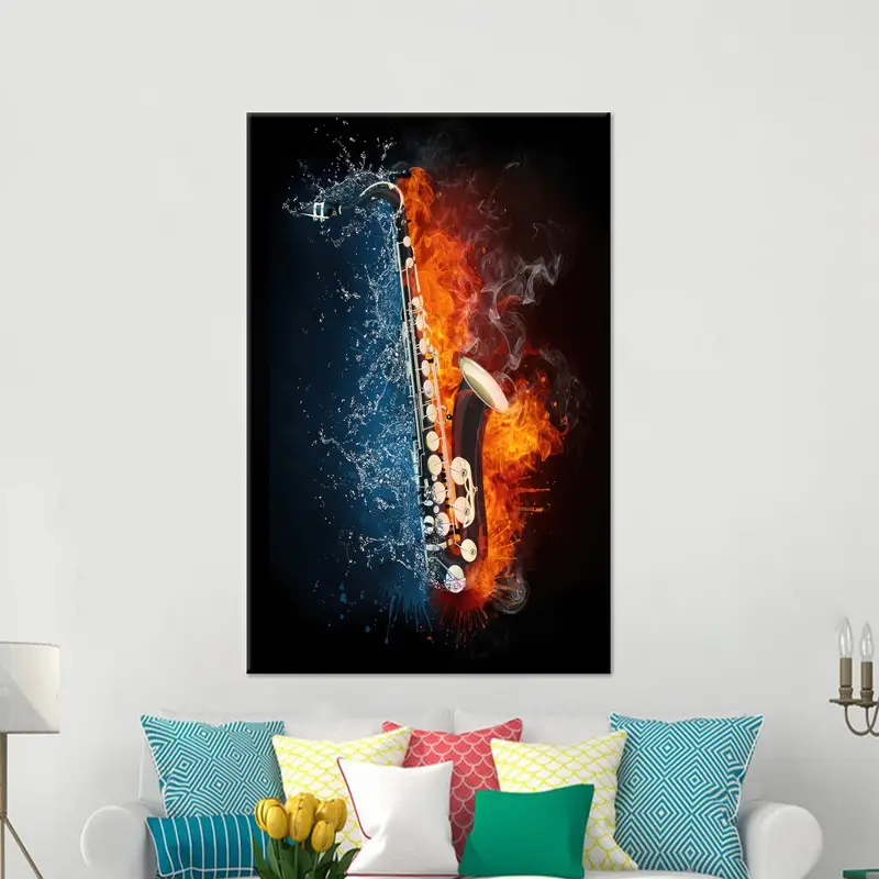 Jazz Saxophone Melody - Printed Canvas Art for Music Lovers