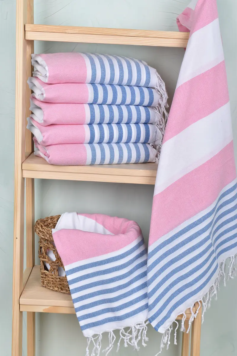 70x40 Cotton Striped Towel, Bachelorette Towel, Hammam towel, Custom Beach Towels, Embroidery Towel, Engagement Gift, Wedding Gift, Organic towel - 3