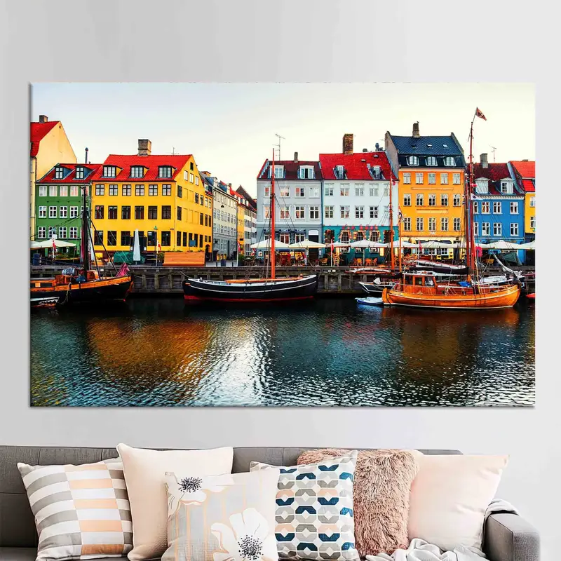エレガントなコペンハーゲンキャンバス: 家庭用プリント都市景観アート