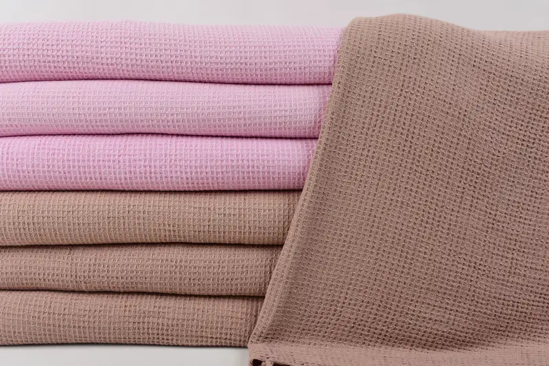 Turkish Bedspread, Best Wedding Gift, Throw Blanket Couch, 80x68 Cotton Waffle Towel, Personalised Gift, Monogram Blanket, Decorative Blanket - 2