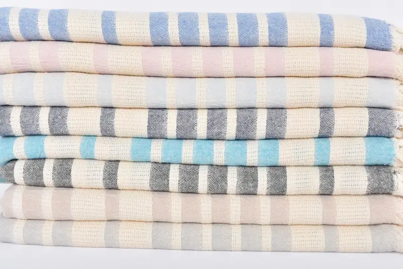 Personalized Wedding Gift, Valentines Gift, Organic towel, Custom monogram Turkish beach towel USA, Custom Gift, 70x34 Cotton Striped Towel - 3