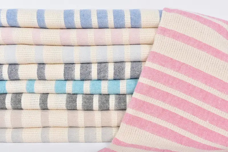Personalized Wedding Gift, Valentines Gift, Organic towel, Custom monogram Turkish beach towel USA, Custom Gift, 70x34 Cotton Striped Towel - 2