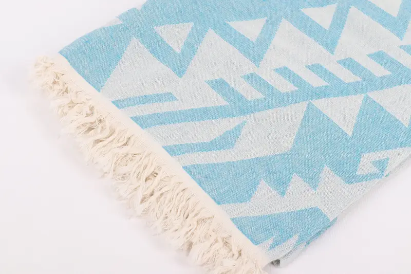 Summer Gift, 76x40 Cotton Geometric Towel, Wedding Gift For Bride, Lightweight Turkish towel, Best Friend Gift, Beach Theme Bachelorette Party Gifts - 8