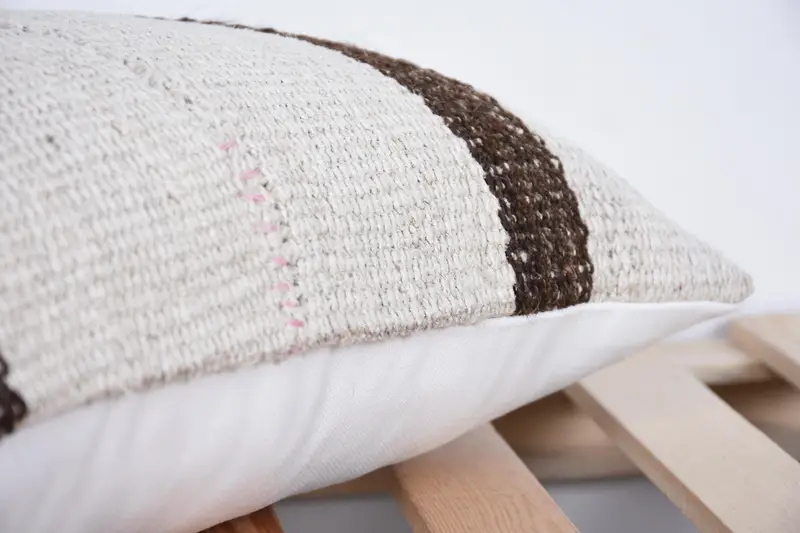 Pillow Cover, Outdoor Patio Pillow Sham, Antique Pillows, Vintage Kilim Throw Pillow, Boho Pillow Sham Cover, 12x20 White Pillow Cover - 7