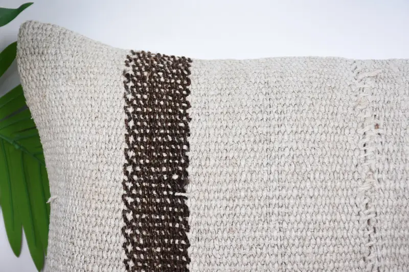 Pillow Cover, Outdoor Patio Pillow Sham, Antique Pillows, Vintage Kilim Throw Pillow, Boho Pillow Sham Cover, 12x20 White Pillow Cover - 2